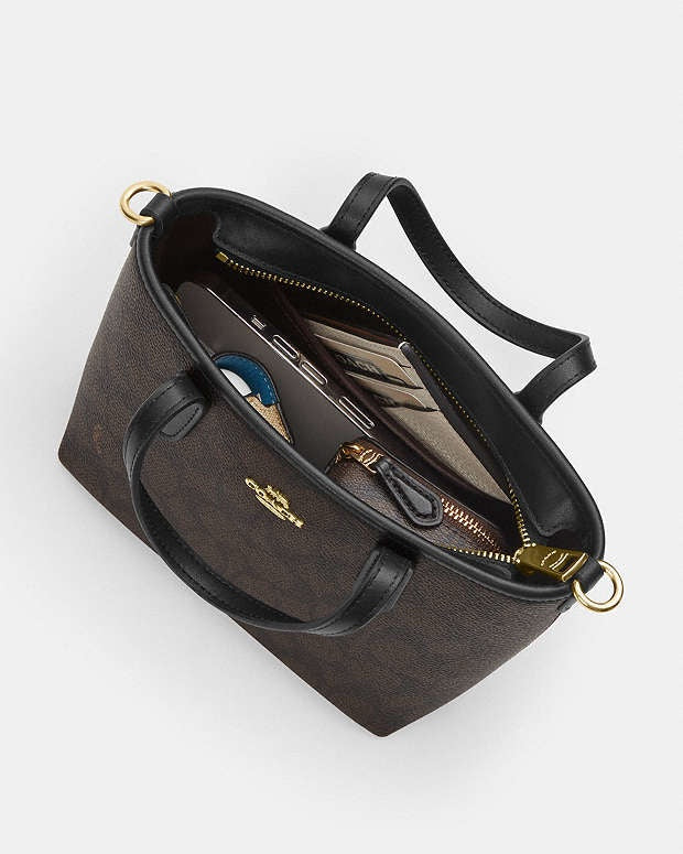 Coach City Mini Tote Bag In Signature Canvas