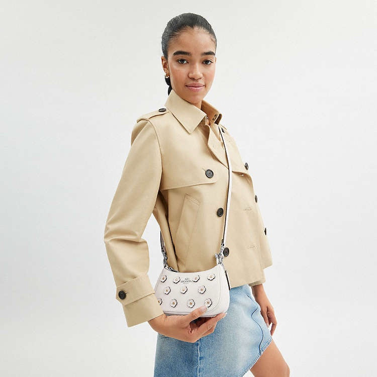 Coach Mini Teri Crossbody Bag With Floral Appliqué