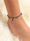 Evil Eye Ankle Bracelet (Rhinestone)