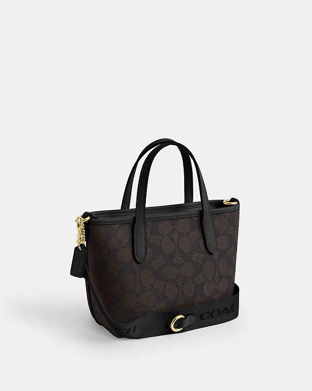 Coach City Mini Tote Bag In Signature Canvas
