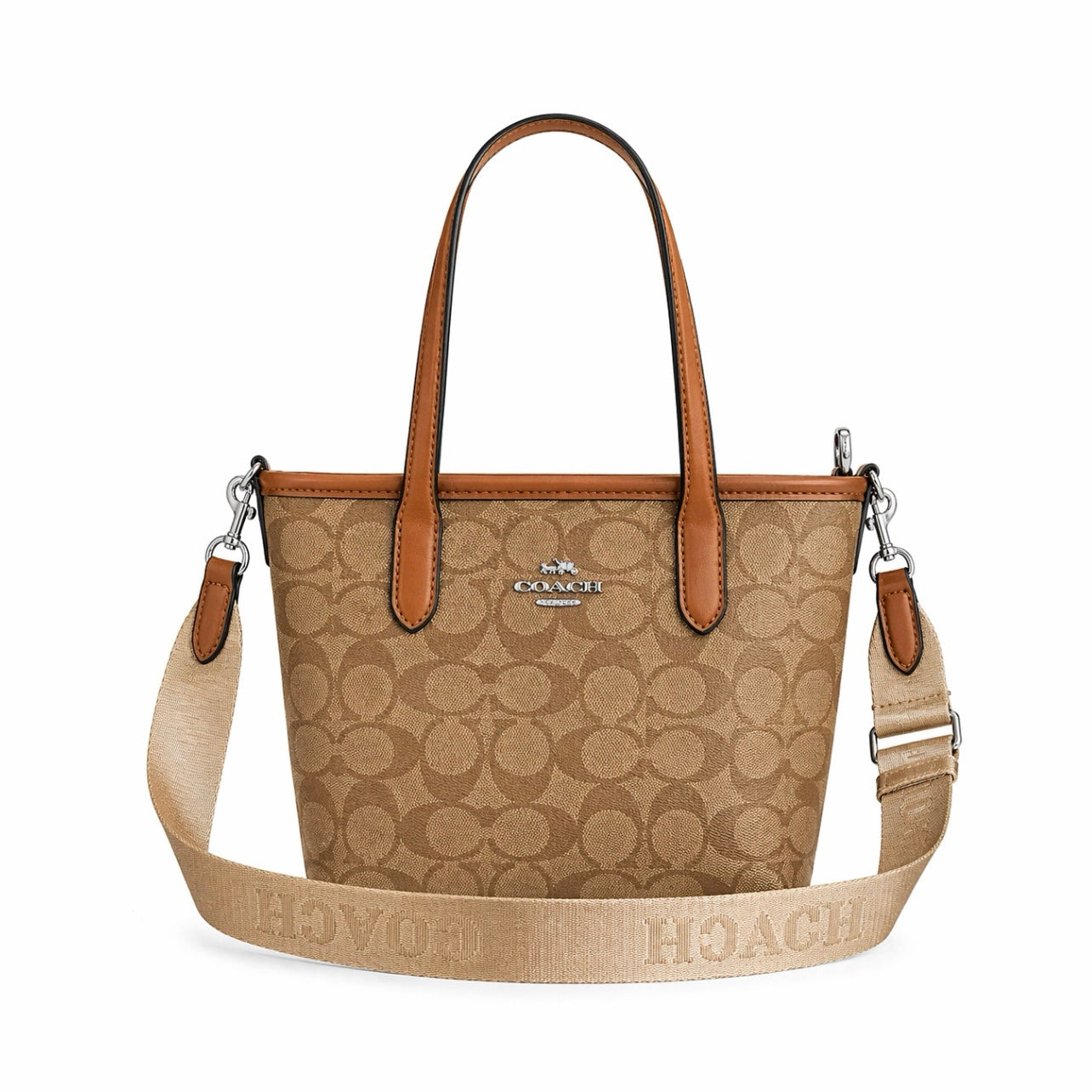 Coach City Mini Tote Bag In Signature Canvas