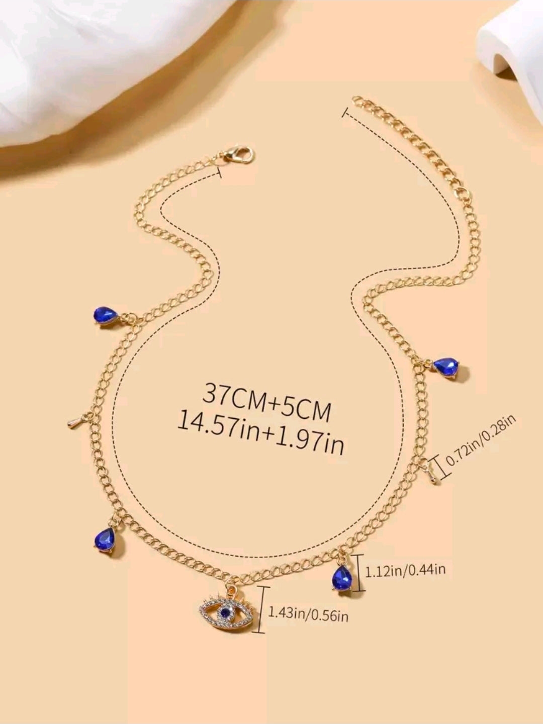 Evil Eye Necklace (Rhinestone)